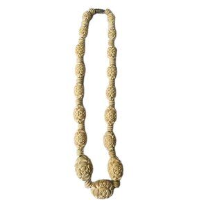 Vintage Faux Ivory Carved Necklace